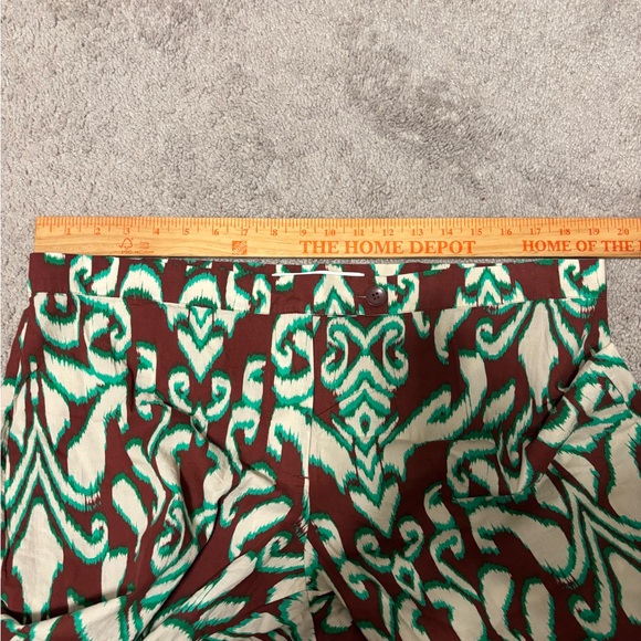 Zara Green & Brown Wide Leg Pants XXL - Picture 6 of 7